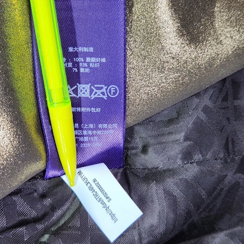 Ralph Lauren Collection‎ Gold Metallic Double Breasted Runway Blazer Italy 6/8